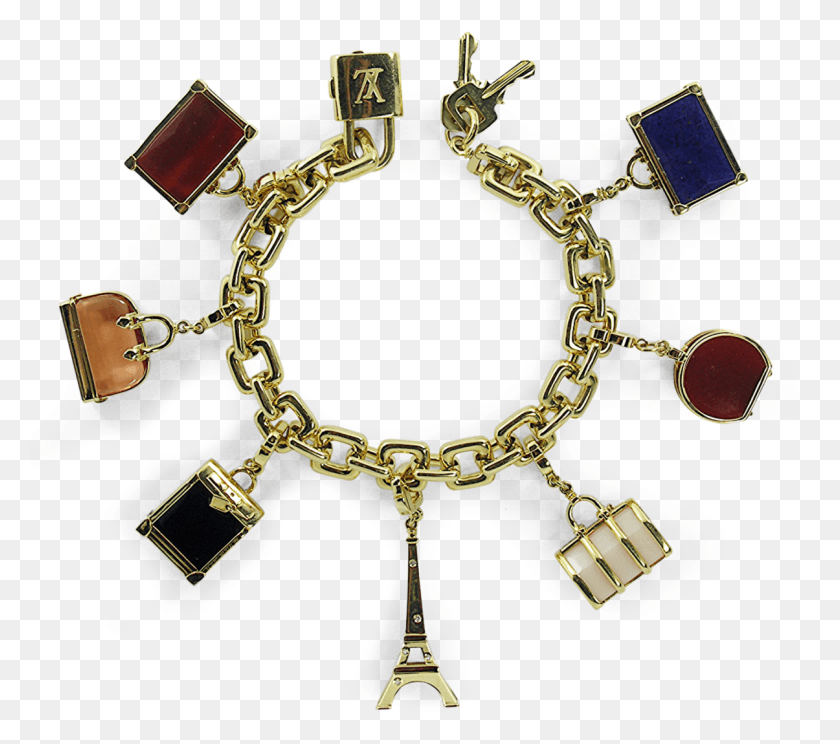 1205x1058 Louis Vuitton Gold Charm Bracelet Louis Vuitton Charm Bracelet, Accesorios, Accesorio, Joyas Hd Png
