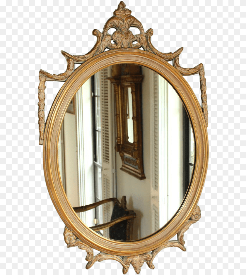 589x940 Louis Xvi Style Oval Mirror From Juliet Jones Vintage Mirror, Photography, Fisheye, Person Transparent PNG