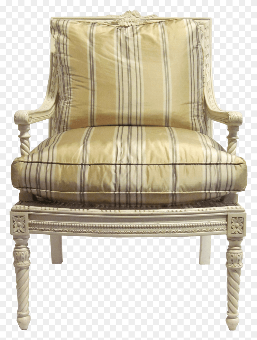 806x1083 Louis Xvi Style Square Back Arm Chair Front View Club Chair, Furniture, Armchair, Bench HD PNG Download