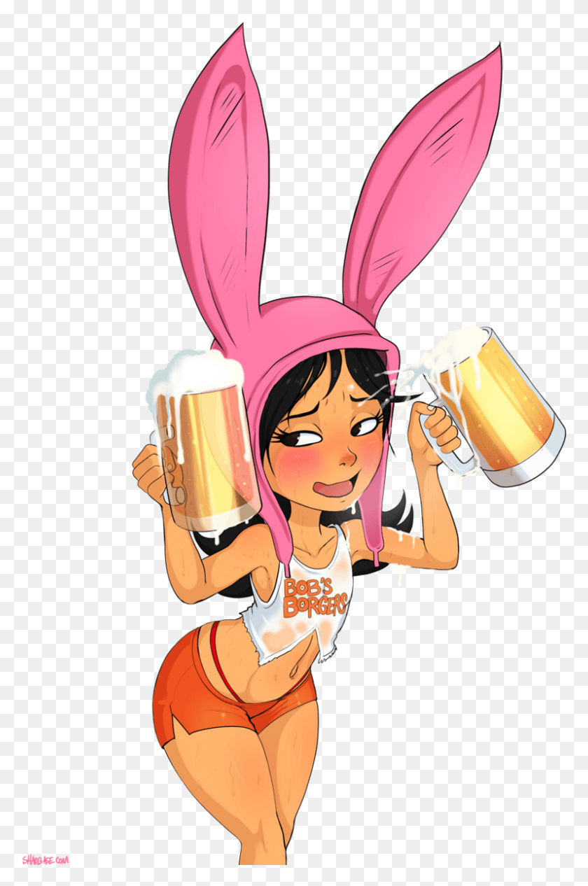 795x1230 Louise Belcherbobamp Shadbase Bobs Burgers Porn, Person, Human, Beverage HD PNG Download