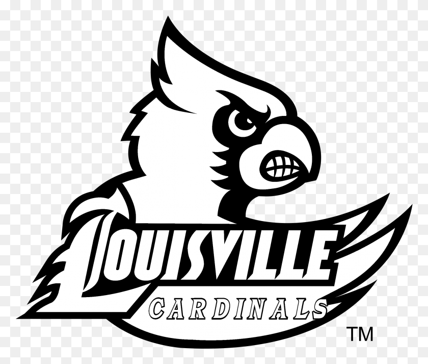 2191x1836 Louisville Cardinals Logo Black And White Louisville Cardinals Logo, Symbol, Trademark, Emblem HD PNG Download
