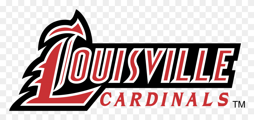 2191x953 Descargar Png Louisville Cardinals Logo, Louisville Cardinals Logo Svg, Texto, Alfabeto, Word Hd Png