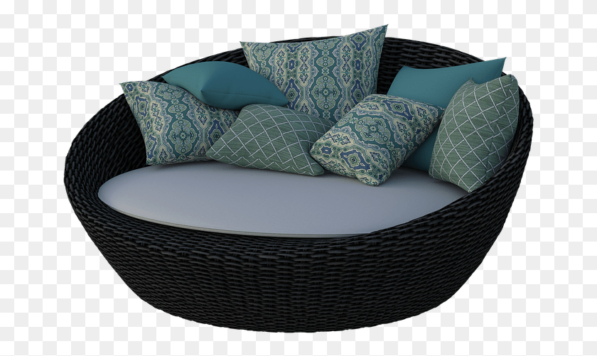 667x441 Loungers Pillows Seat Relaxing Cushions Relaxation Studio Couch, Pillow, Cushion, Furniture HD PNG Download
