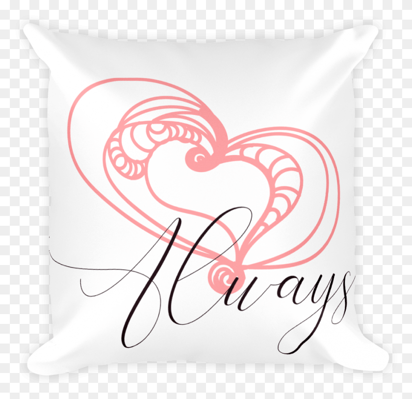 913x882 Love Always Valentine Pillow Cover With Insert Clipart Cushion, Diaper HD PNG Download
