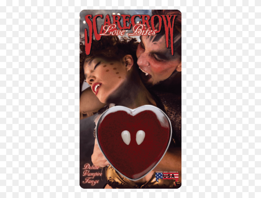 329x579 Love Bites Deluxe Custom Fangs Scarecrow Vampire Fangs Love Bites, Person, Human, Heart HD PNG Download