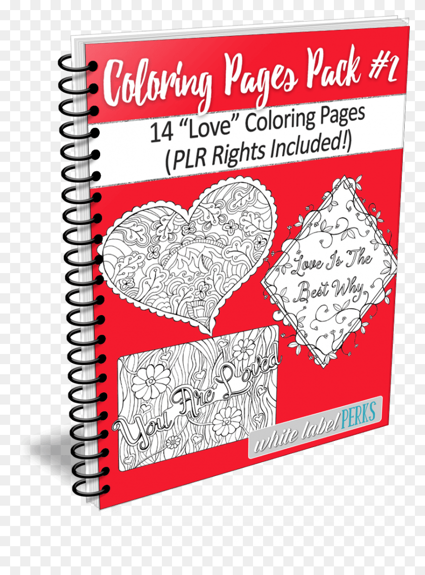 836x1155 Love Coloring Pages Bundle, Text, Diary HD PNG Download