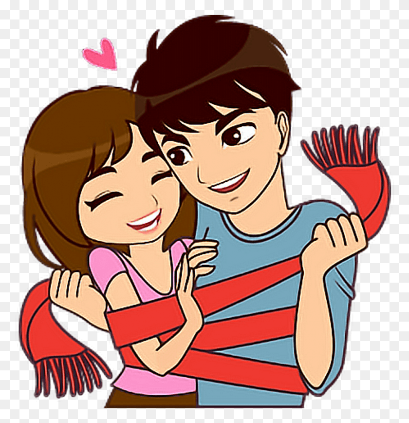 989x1025 Love Couple Sticker New Love Couple Stickers, Person, Human, Hug HD PNG Download