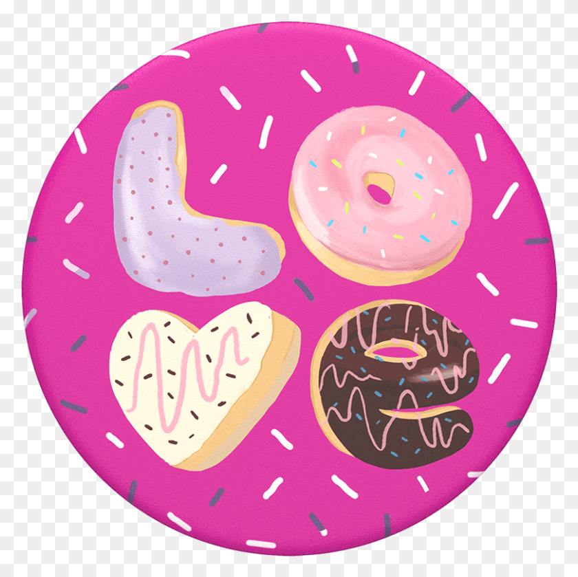 809x809 Love Donut Popsockets Love Donut, Rubber Eraser, Heart, Text HD PNG Download