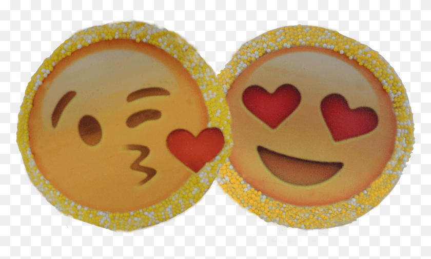 2450x1400 Love Emoji Сахарное Печенье С Сердцем Nonpareils, Сладости, Еда, Кондитерские Изделия Hd Png Скачать
