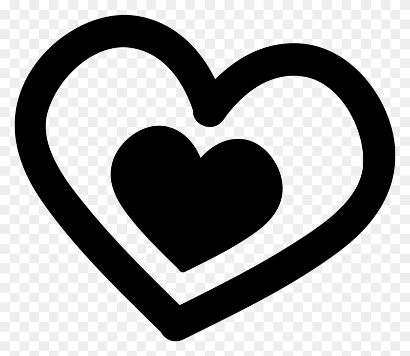 980x843 Любовь Рисованной Пара Сердечек Комментарии Iconos De Amor En, Сердце, Коврик, Трафарет, Hd Png Скачать