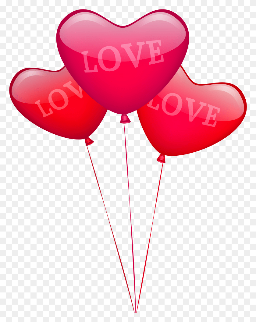 6126x7836 Love Heart Balloons Image, Balloon, Ball HD PNG Download