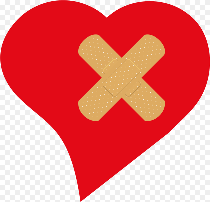 1143x1099 Love Heart Bandaged Heart With Bandaid, Bandage, First Aid Sticker PNG