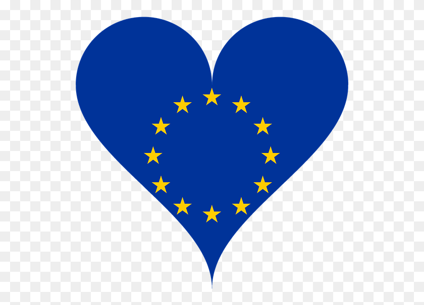 547x546 Love Heart Flag Europe Eu European Union Italy, Heart, Balloon, Ball HD PNG Download