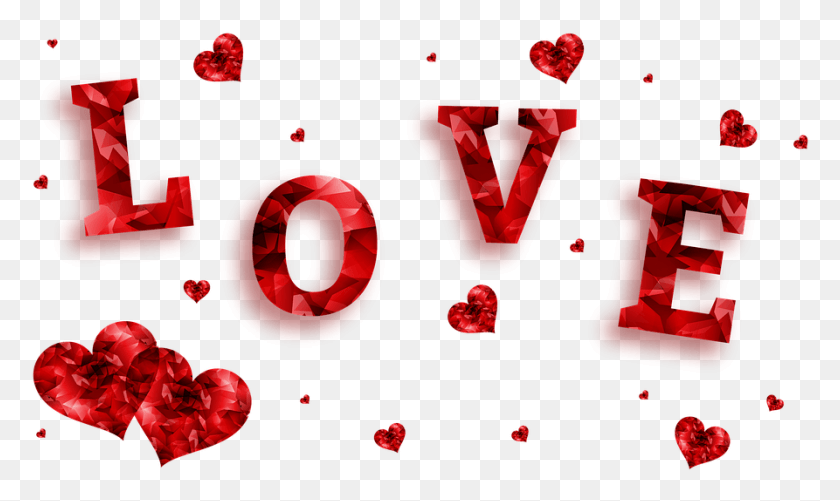 893x506 Love Hearts Banner Heart Red Love, Accessories, Accessory HD PNG Download