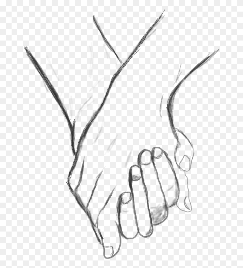 678x866 Love Iloveyou Hands Handstogether Awesome New Sketch, Hand, Holding Hands HD PNG Download
