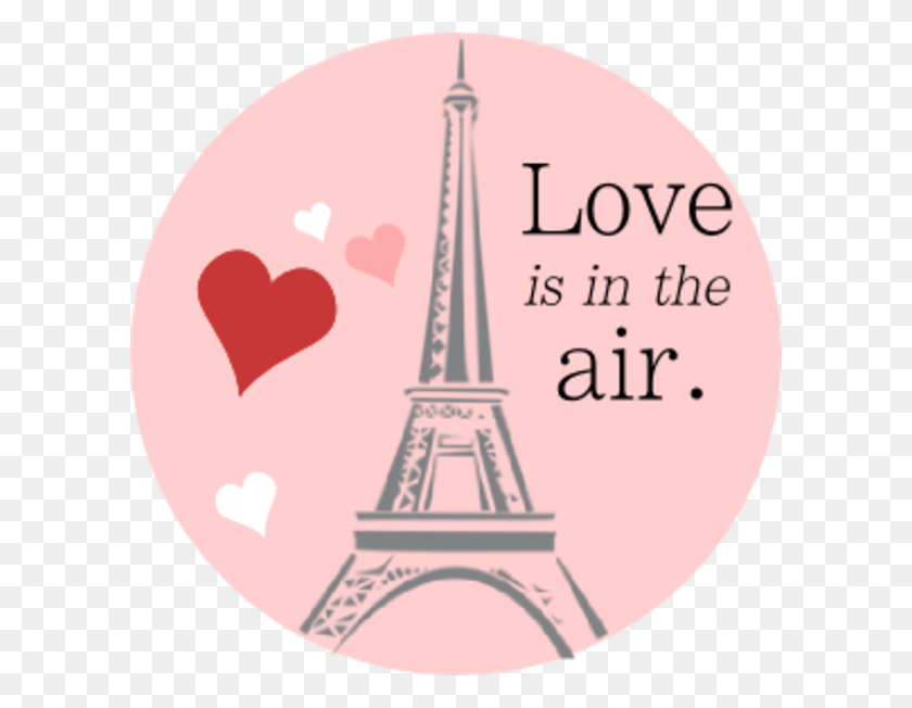 600x592 Love Is In The Air Eiffel Tower Image Love Is In The Air Paris, Ball, Text, Symbol HD PNG Download