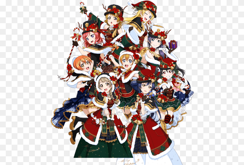 496x570 Love Live Aqours Christmas, Comics, Book, Publication, Baby Clipart PNG