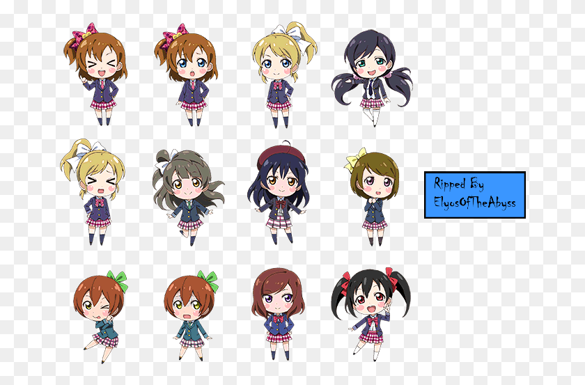 670x493 Love Live Chibi Clip Library Best Love Live Ships, Doll, Toy, Comics HD PNG Download