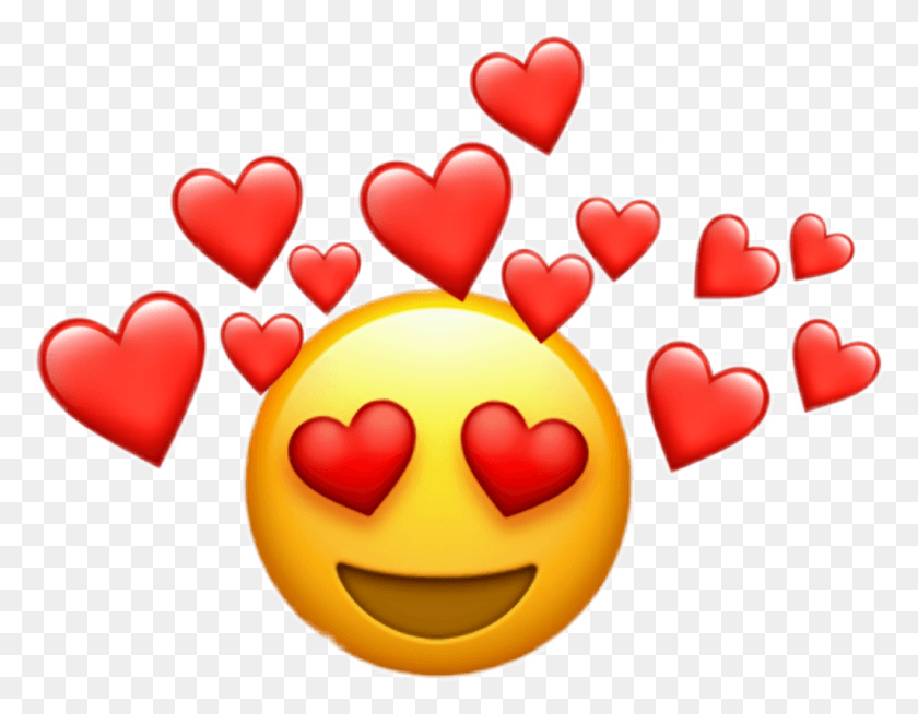 1024x780 Love Sticker Emojis Ojos De Corazon, Heart, Text, Label HD PNG Download