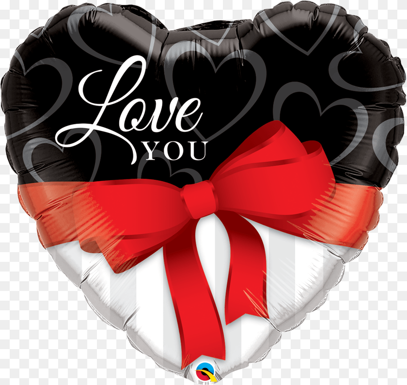 2036x1924 Love You Red Ribbon 36 Inch Heart Shape Love You Qualatex Balloon, Adult, Female, Person, Woman Clipart PNG
