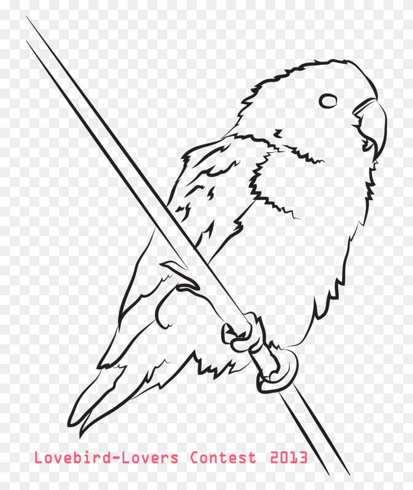 736x936 Lovebird Coloring, Weapon, Weaponry HD PNG Download