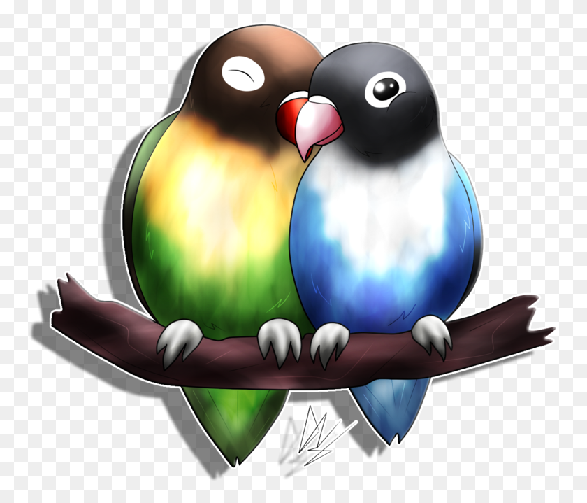 759x659 Lovebirds Digital Love Bird, Animal, Parakeet, Parrot HD PNG Download