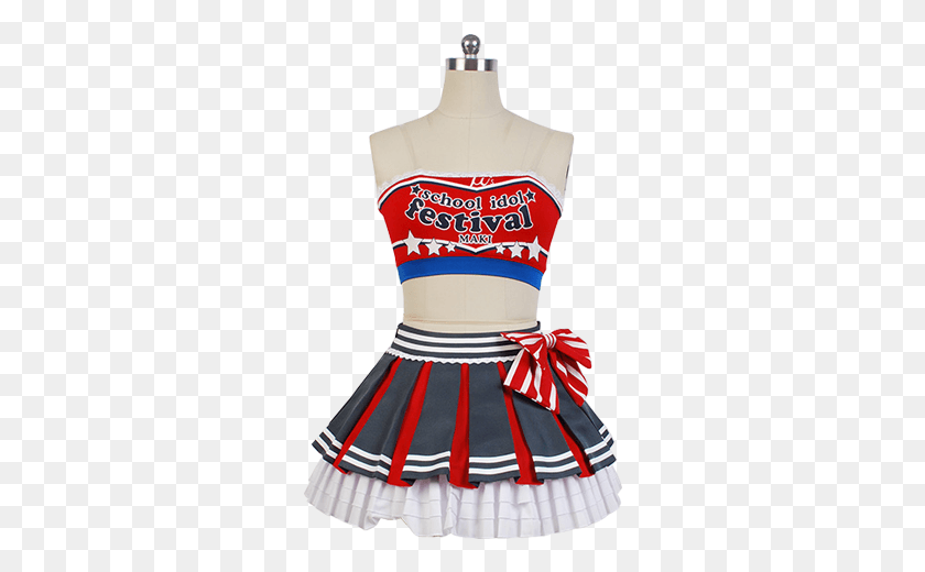 290x460 Lovelive Maki Nishikino Cheerleaders Uniforme Cosplay Love Live Cheer Outfit, Ropa, Vestimenta, Persona Hd Png