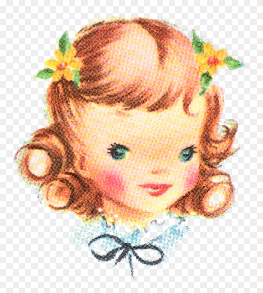 1882x2112 Lovely Vintage Girl Face Vintage Descargar Hd Png