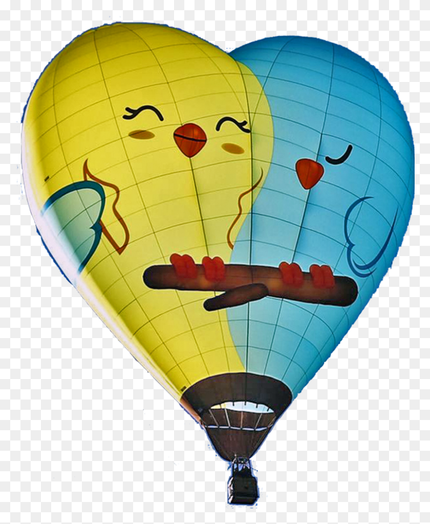 802x991 Loverbirds Animated Hot Air Balloon, Ball, Hot Air Balloon, Aircraft HD PNG Download