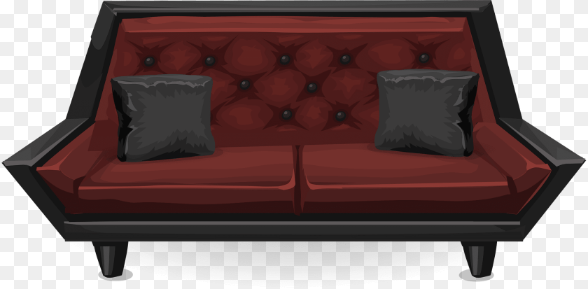 Loveseat Clipart, Couch, Furniture, Home Decor, Cushion Sticker PNG