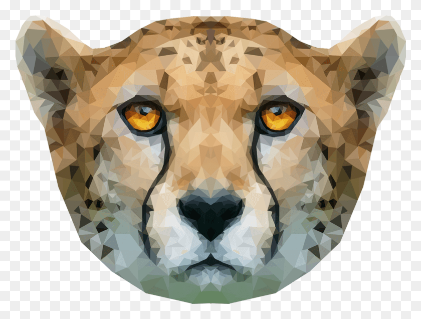 1130x835 Low Poly Cheetah Illustration Lion, Wildlife, Mammal, Animal HD PNG Download