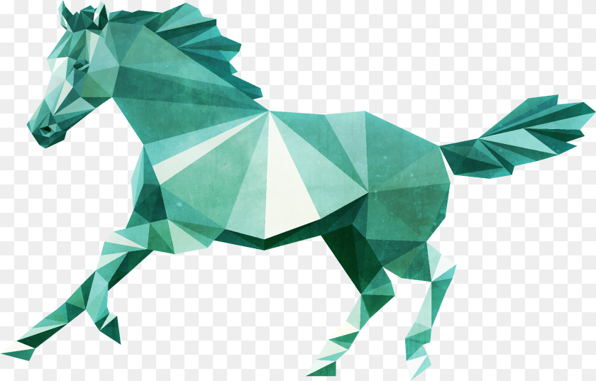 2844x1818 Low Poly Horse Low Poly Art Horse, Paper, Origami, Cross, Symbol Sticker PNG