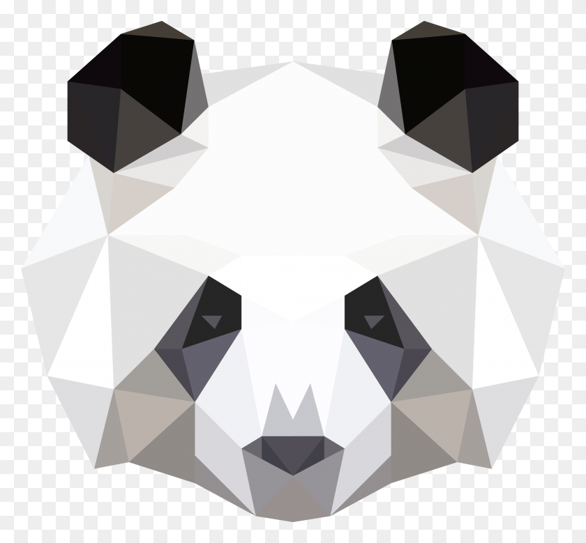 2306x2128 Low Poly Low Poly Panda, Crystal, Iluminación, Diamante Hd Png