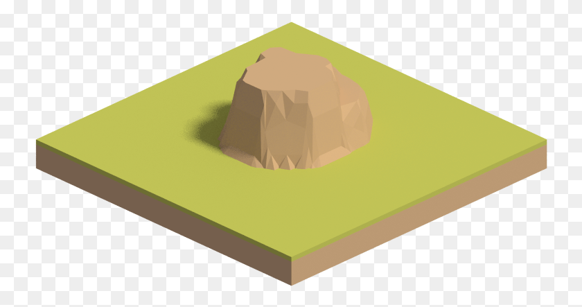 740x383 Low Poly Mountain Terrain Chocolate, Caja, Campo, Alimentos Hd Png