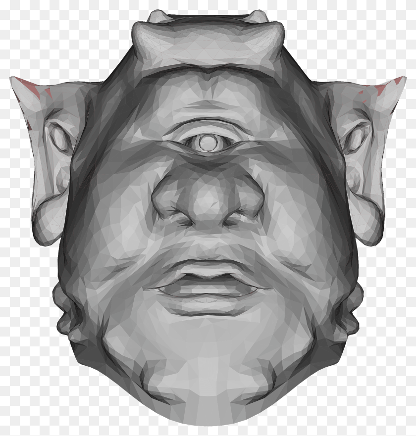 Low Poly Ogre Head Art, Drawing, Face, Person Clipart PNG
