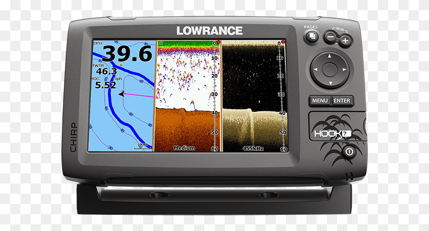 601x393 Lowrance Hook 7 Combo, Electronics, Gps, Monitor HD PNG Download