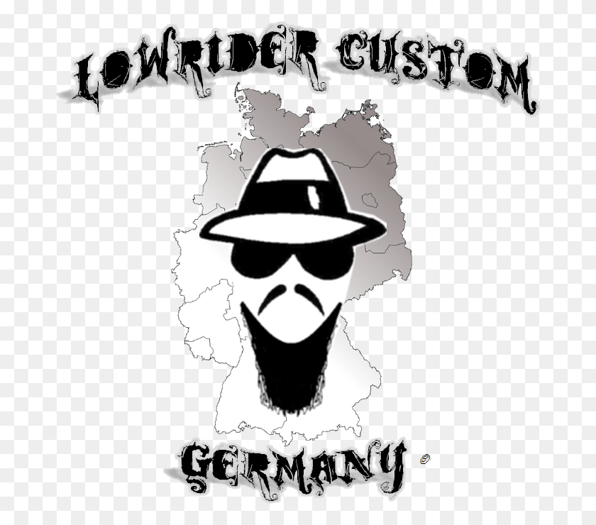 684x680 Lowrider Custom Germany Lowrider, Cartel, Publicidad, Sombrero Hd Png