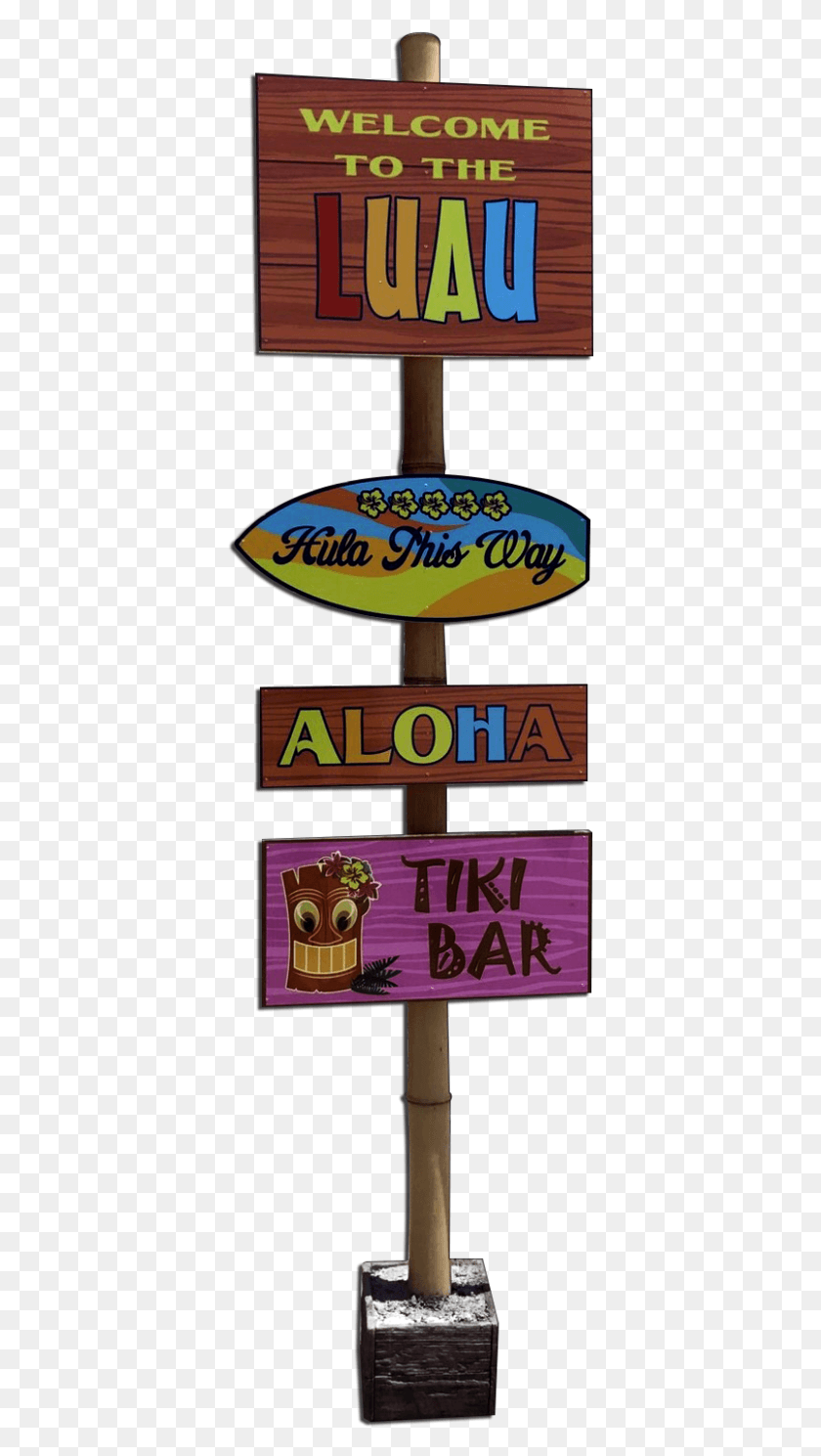 376x1429 Luau Welcome Sign, Hotel, Building, Motel HD PNG Download