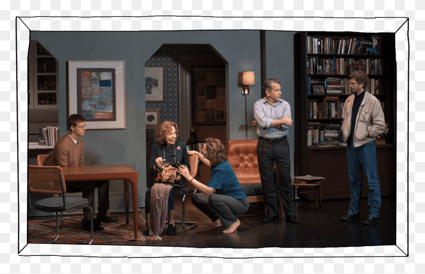 1184x731 Lucas Hedges Elaine May Joan Allen David Cromer Waverly Gallery Broadway, Furniture, Person, Chair HD PNG Download