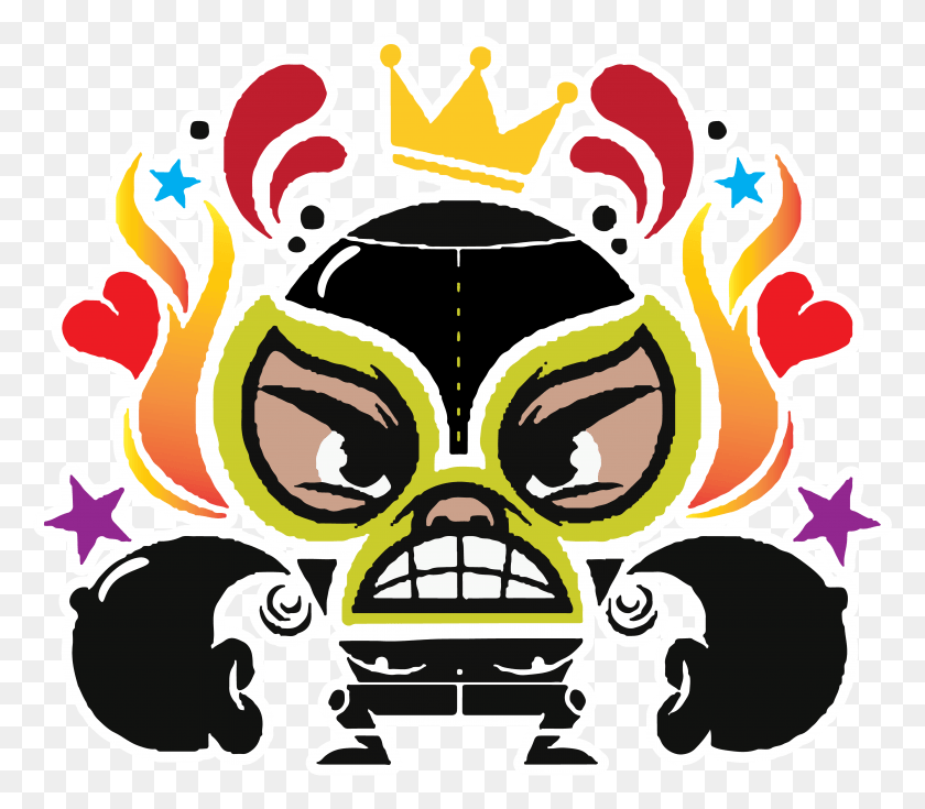 5507x4768 Luchador Illustration, Graphics HD PNG Download