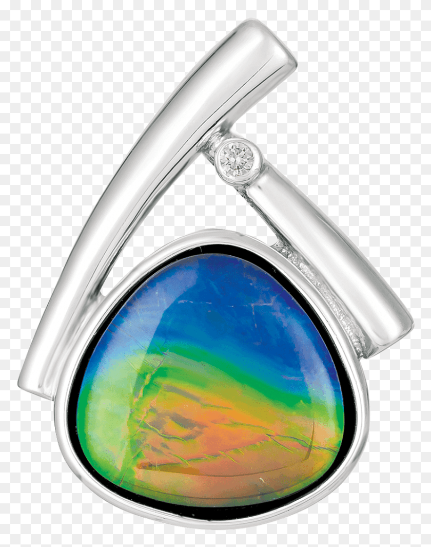 829x1069 Lucia 14k White Gold Diamond Pendant By Korite Ammolite Opal, Accessories, Accessory, Jewelry HD PNG Download
