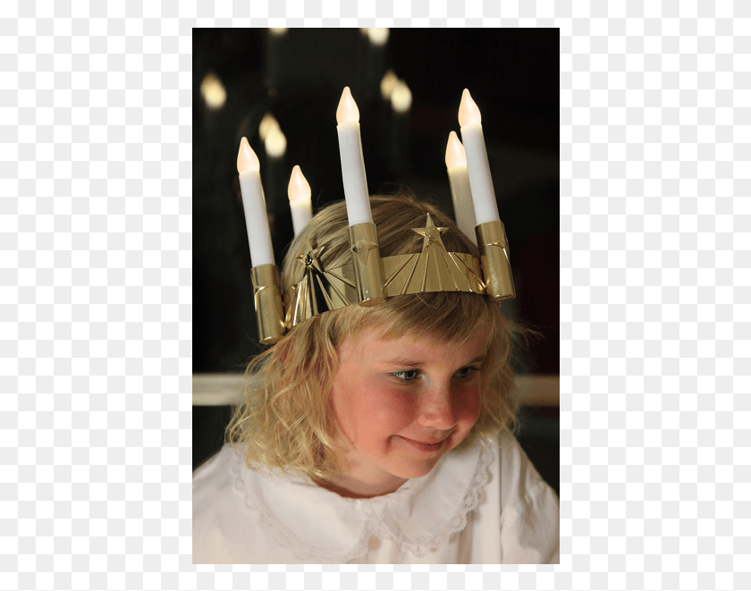 412x601 Lucia Crown Santa Lucia Luciakrona Barn, Clothing, Apparel, Person HD PNG Download