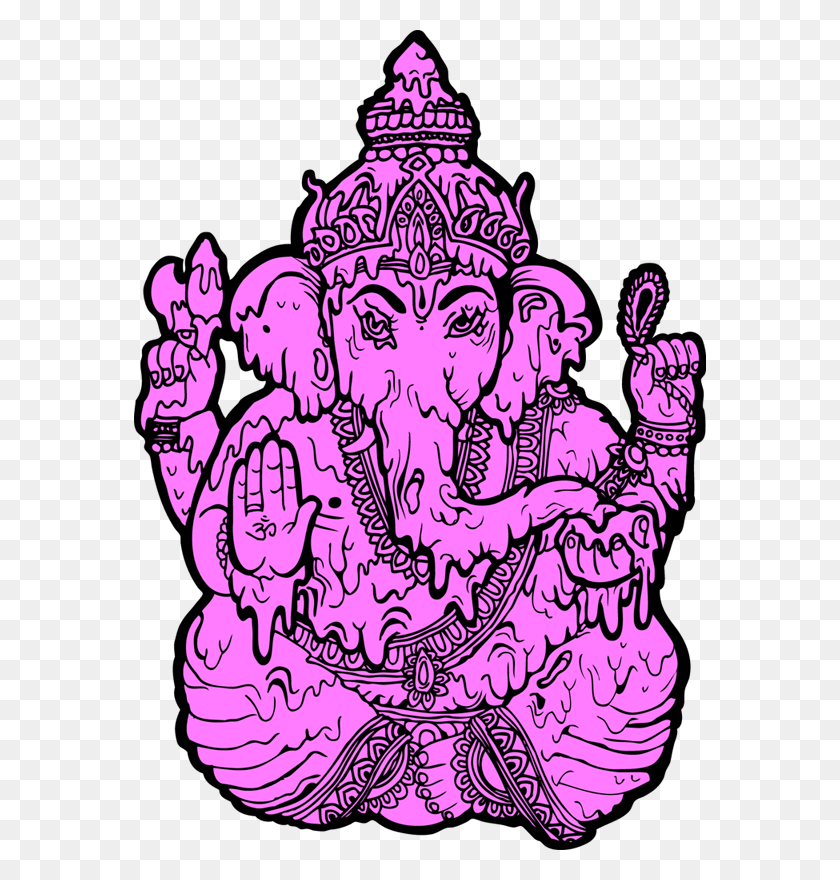 572x820 Luck Art Music Ganesha Trippy Artsy Fartsy Holi Ganesha, Doodle HD PNG Download