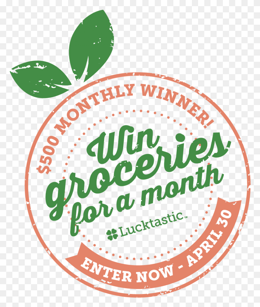 835x1000 Lucktastic Win Groceries For A Month Maraton De Montevideo 2014, Logo, Symbol, Trademark HD PNG Download