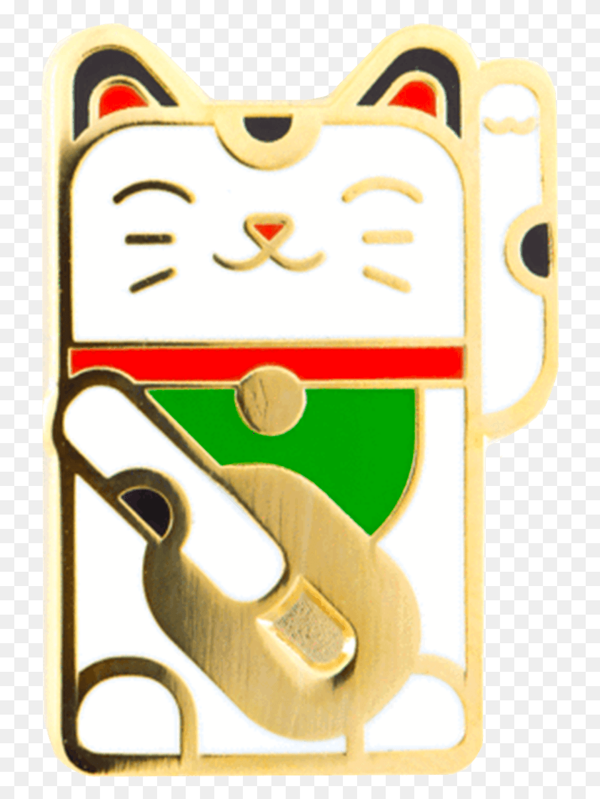 728x1058 Lucky Cat Pin Crest, Текст, Ножницы, Лезвие Hd Png Скачать
