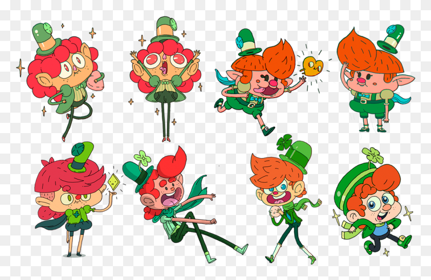 1073x670 Lucky Charms Diamond Dancers On Behance Character Design Gaston Pacheco, Graphics, Floral Design HD PNG Download