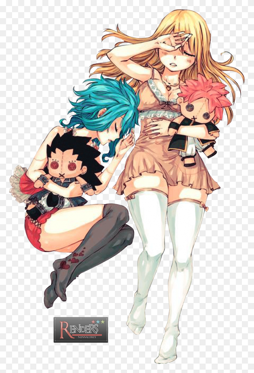 889x1335 Descargar Png / Lucy And Levy Render, Comics, Libro, Manga Hd Png
