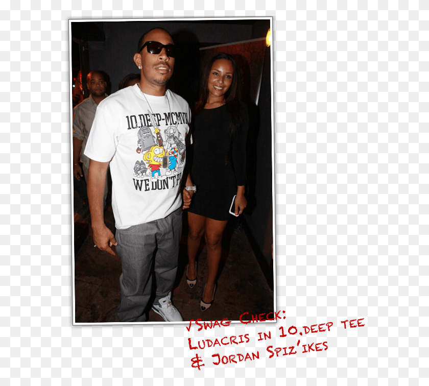 590x696 Ludacris Was Seen With His Main Squeeze Rocking The Photo Caption, Clothing, Apparel, Person HD PNG Download