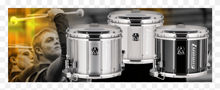 901x331 Descargar Png Ludwig Marching Ultimate Snare Drum Marching Percussion, Instrumento Musical, Persona, Humano Hd Png