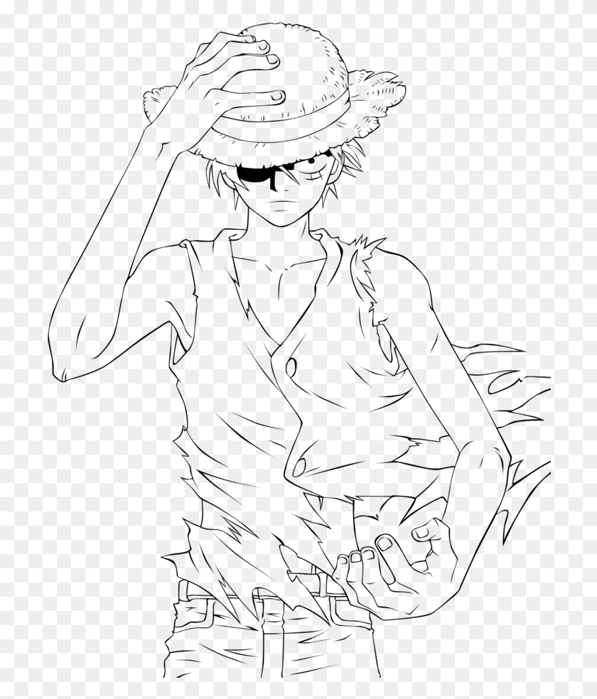 710x924 Luffy By Minatosama One Piece Luffy One Piece Coloring Pages, Gray, World Of Warcraft HD PNG Download